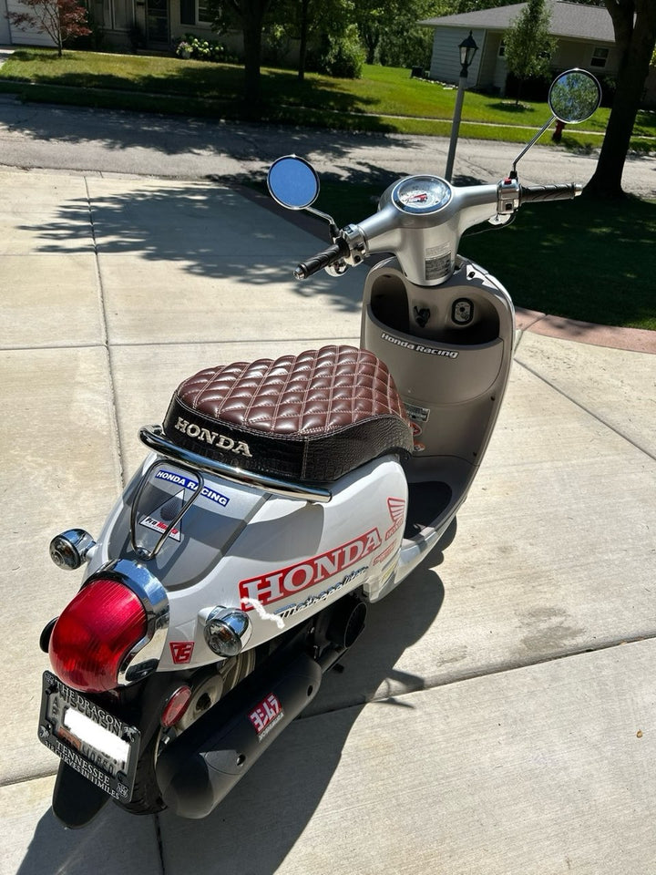 Honda Metropolitan 2002 - 2025  Handmade Whiskey Brown Diamond Seat Cover