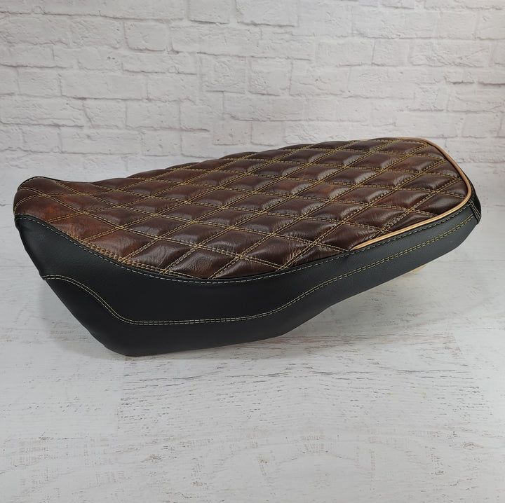Honda Grom Seat Cover 2013 - 2025 Tobacco and Black Double Diamond