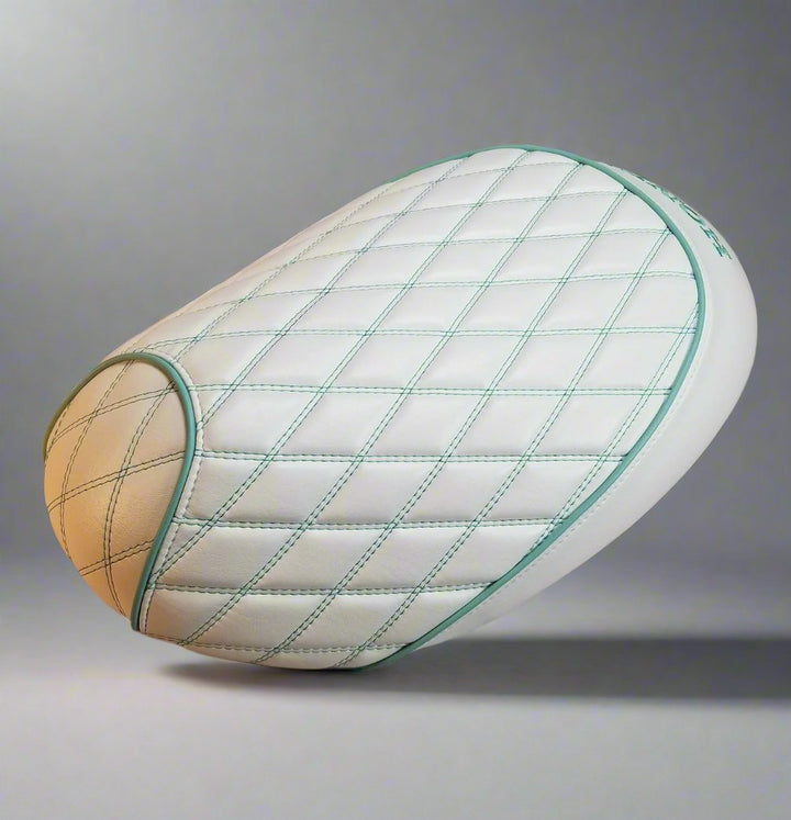 Honda Metropolitan WHITE Double Diamond Seat Cover with Piping