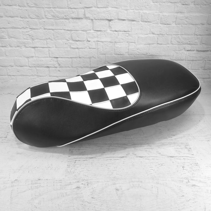 Vespa Sprint / Primavera Checker Seat Cover with Piping