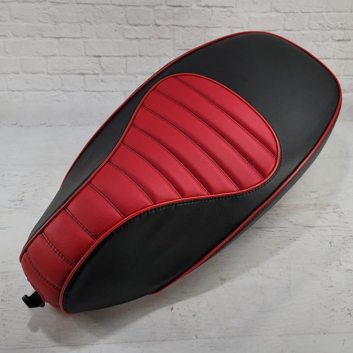 Vespa Sprint / Primavera Padded Black and Red Seat Cover
