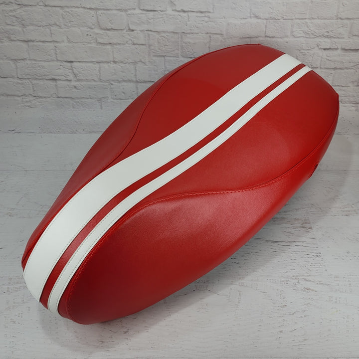 Vespa Sprint Primavera Red with Racing Stripes Scooter Seat Cover