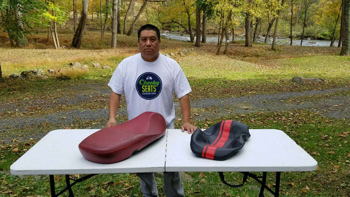 Vespa Sprint Primavera Red with Racing Stripes Scooter Seat Cover