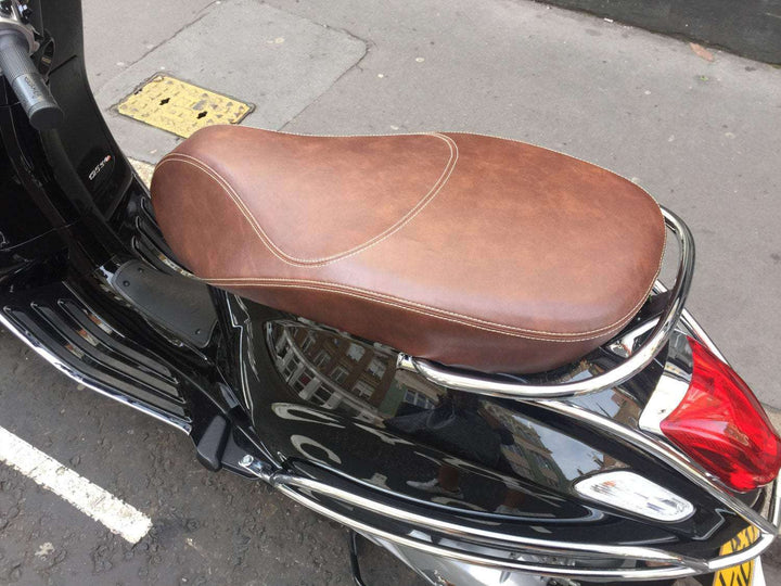 READY TO SHIP!  Vespa Sprint / Primavera Distressed Whiskey Seat Cover