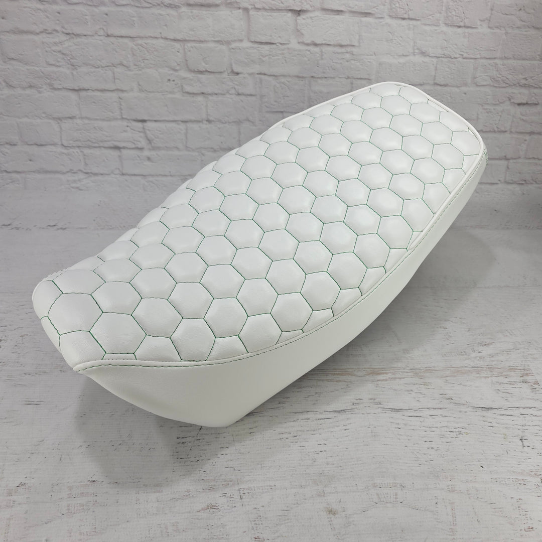 Honda Grom WHITE HEXAGON Honeycomb Seat Cover 2013-2026