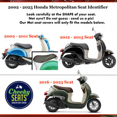 Honda Metropolitan 2002 - 2025  Handmade Seat Cover Grid