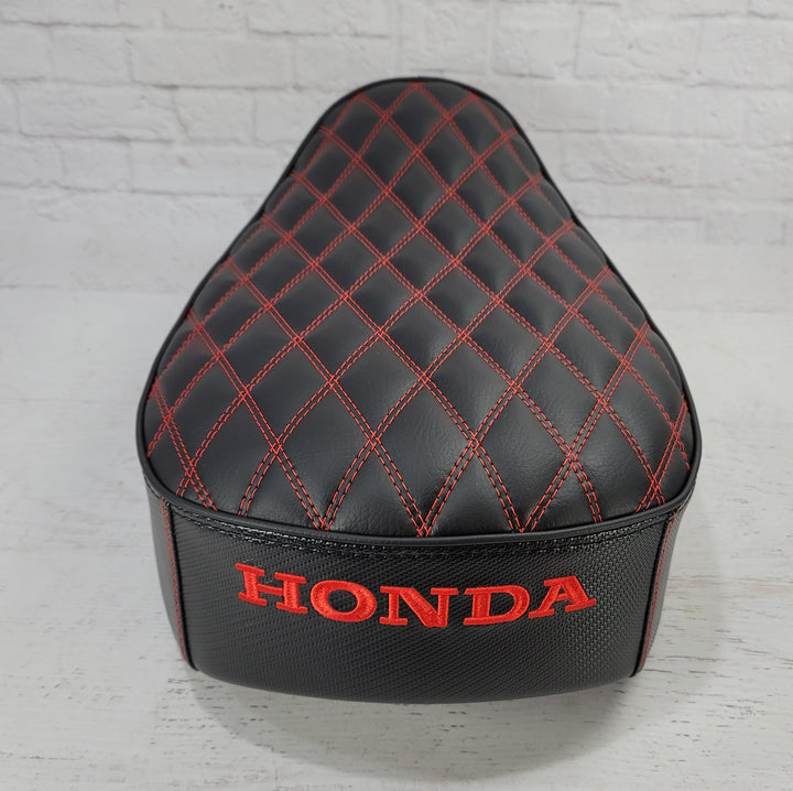 Honda Monkey Double Diamond Stitch with Piping Seat Cover Handmade