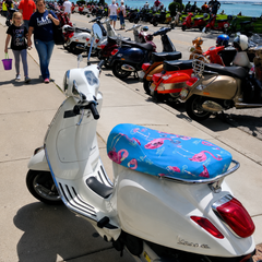 Pink Flamingos Seat Cover - Vespa GTS · Sprint · Primavera · LX · ET Summer Stay Cool