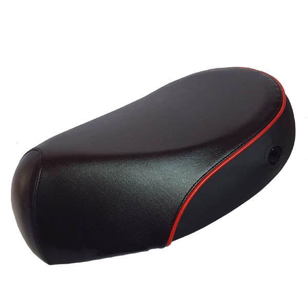 Kymco People 50 Seat Cover 1998 - 2012 Black with Red Piping Waterproof - No Staples!