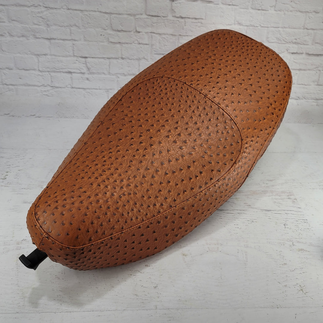 Vespa LX Seat Cover Brown Ostrich Handmade