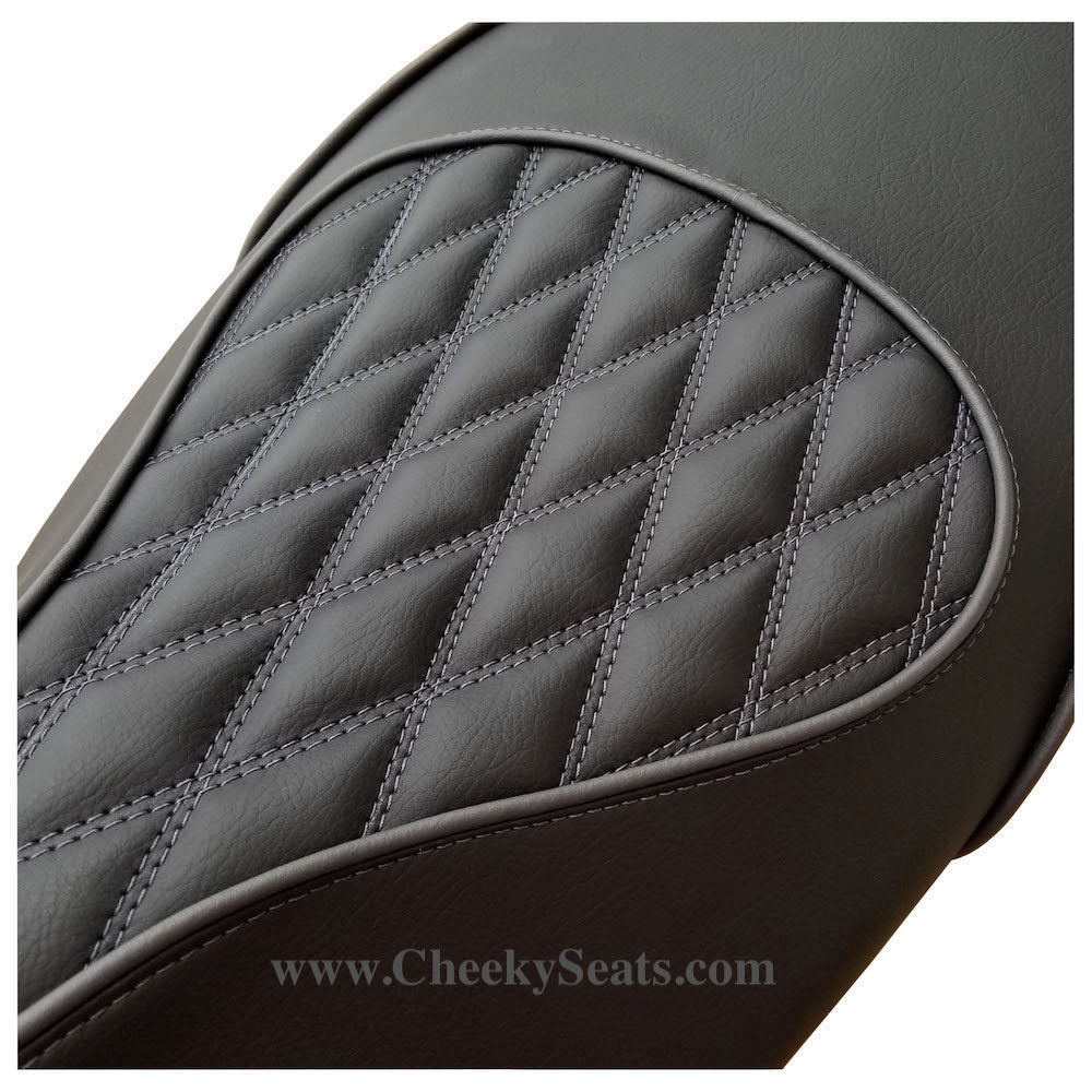 Vespa Sprint / Primavera 50 - 150 Black Diamond Seat Cover, handmade