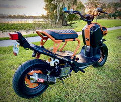 MADE TO ORDER Honda Ruckus Padded Black Tuck and Roll Seat Cover