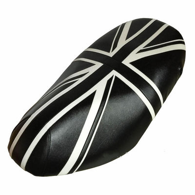 Piaggio Fly Seat Cover 50-150 Union Jack Black and White